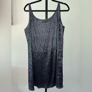 EILEEN FISHER, 100% Silk, Charcoal Gray, Slip Dress | size Large